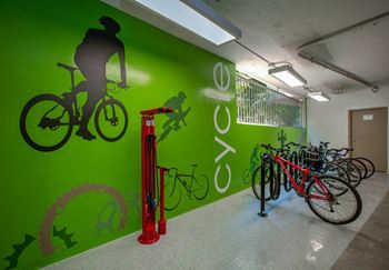 Bike Storage at 430 Kelton, Los Angeles, California